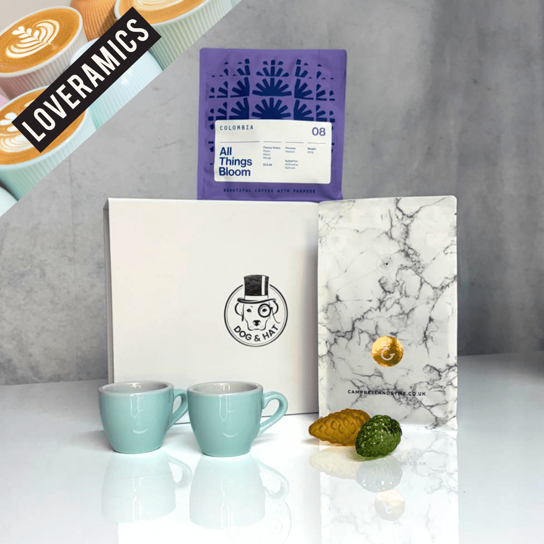 Coffee and 2 Cups Espresso Gift Set - Dog & Hat Coffee