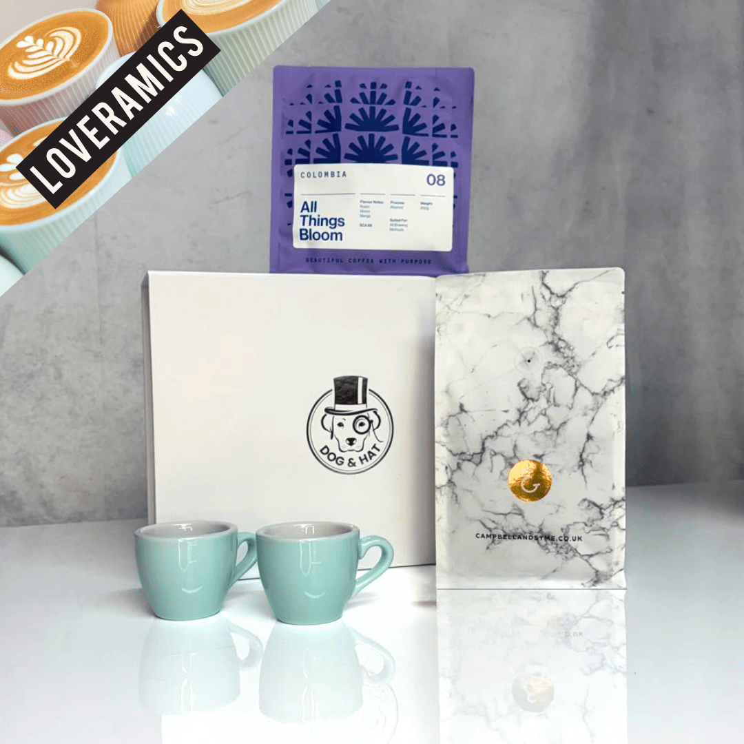 Coffee and 2 Cups Espresso Gift Set - Dog & Hat Coffee