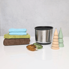 Coffee Knock Box & Cloth Gift Set - Dog & Hat Coffee