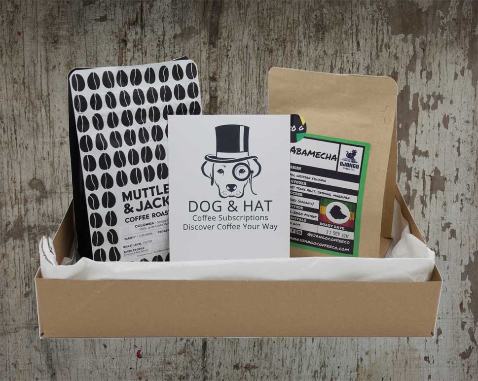 Gift 1 Year ESPRESSO Subscription 4x 250g Coffees Monthly (FREE DELIVERY) - Dog & Hat Coffee